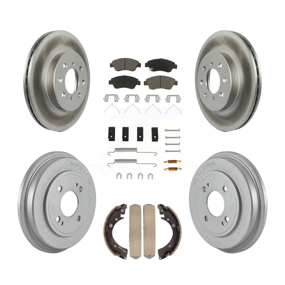 Coated Upgrade Brake Kit For 2004 Honda Civic Si and with Coupe and 1.7L. With 4 Lug Wheels KGC-102337 Transit Auto