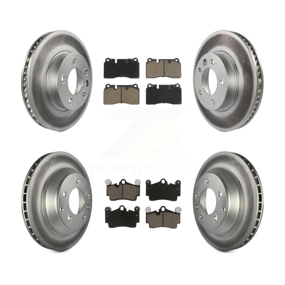 Coated Upgrade Brake Kit For 2008 Volkswagen Touareg With 330mm Diameter Front Rotor and With 4 Piston Caliper KGC-102453 Transit Auto