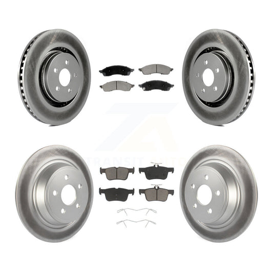 Coated Upgrade Brake Kit For 2022 Lincoln Nautilus With Solid Rear Rotors and With 350mm Diameter Front Rotor KGC-102676 Transit Auto