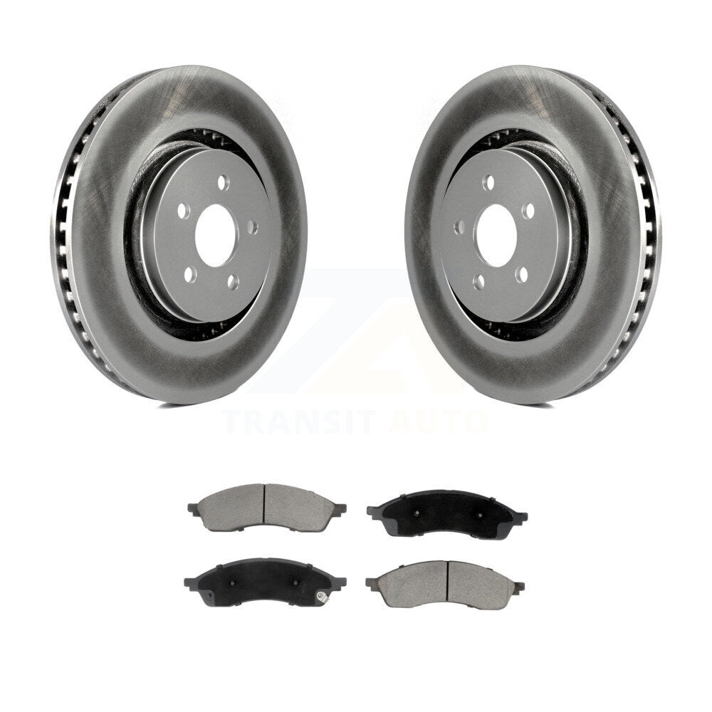 Coated Upgrade Brake Kit For 2022 Lincoln Nautilus With Solid Rear Rotors and With 350mm Diameter Front Rotor KGC-102676 Transit Auto