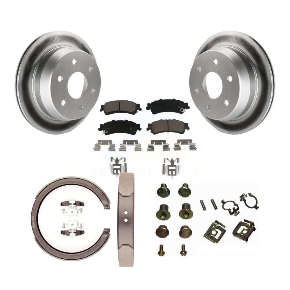 Coated Upgrade Brake Kit For 2005 GMC Sierra 1500 Disc rear brakes. With Single Piston Caliper KGC-100686 Transit Auto