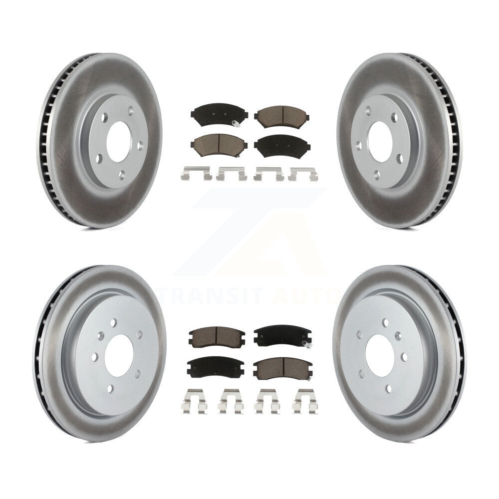 Coated Upgrade Brake Kit For 2004 Cadillac Seville With Vented Rotor KGC-103601 Transit Auto