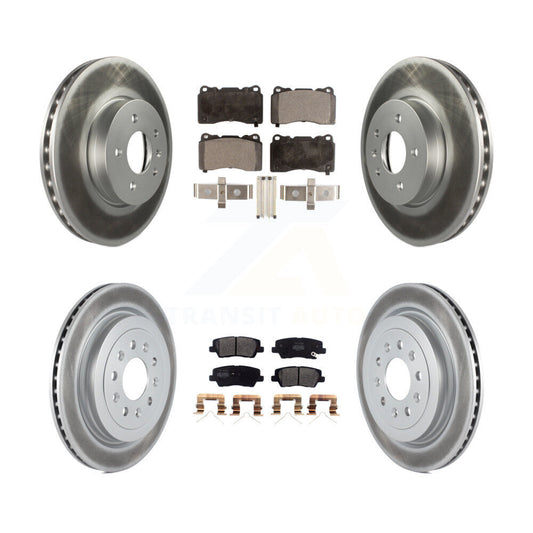 Coated Upgrade Brake Kit For 2017 Cadillac ATS Base/Luxury and with 2.0L. With 321mm Diameter Front Rotor KGF-102704 Transit Auto