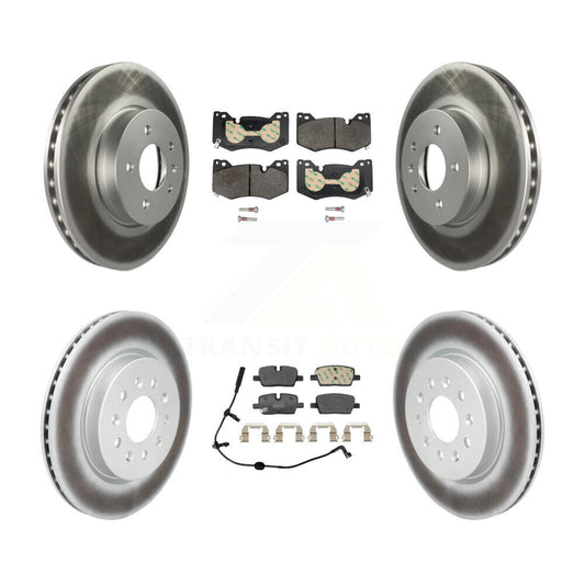 Coated Upgrade Brake Kit For 2020 Cadillac CT4 With 4 Piston Front Caliper and With 321mm Diameter Front Rotor KGF-104031 Transit Auto