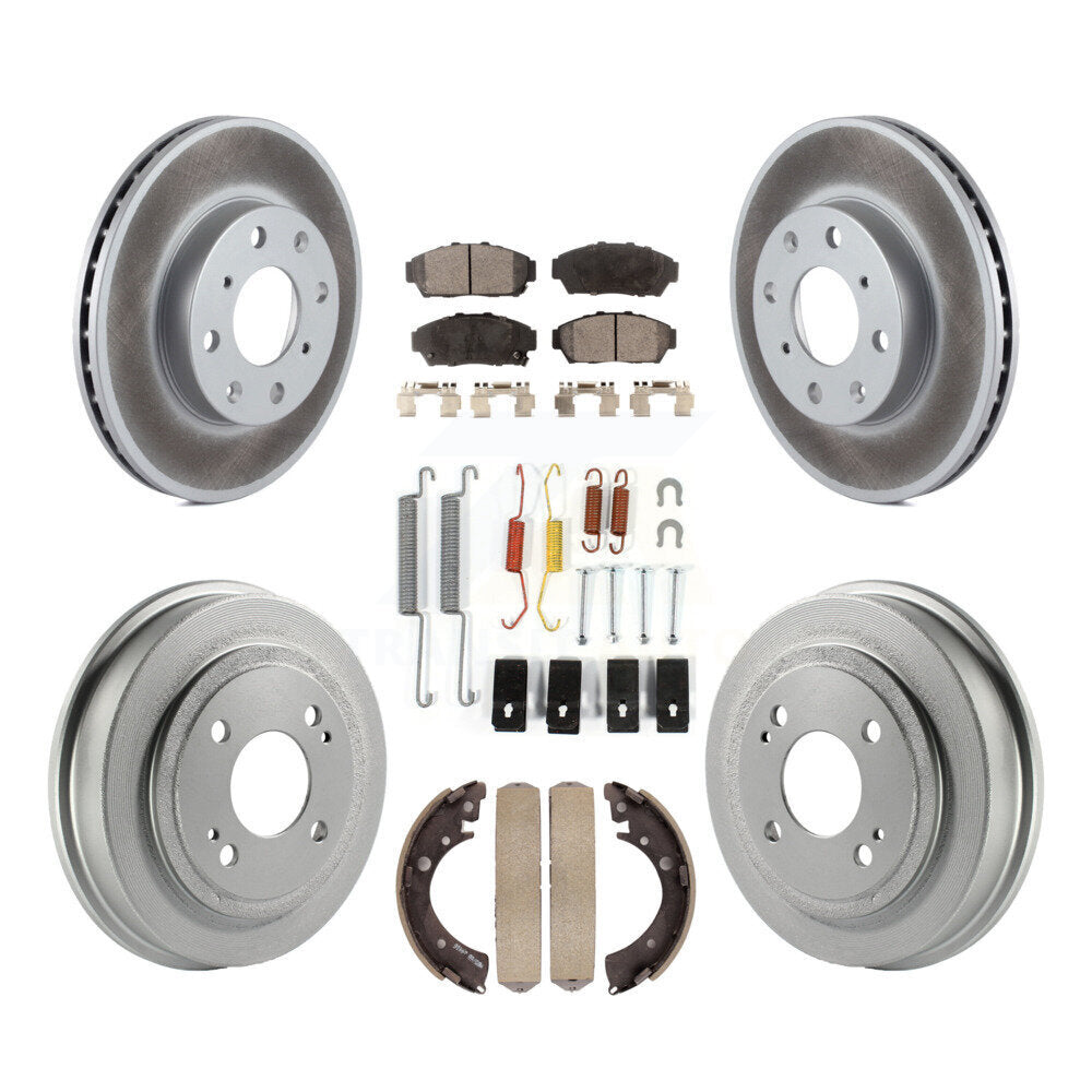 Coated Upgrade Brake Kit For 1994 Honda Civic EX and with Sedan and Automatic transmission and Non-ABS KGT-101817 Transit Auto