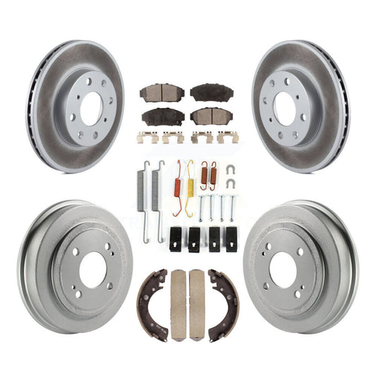 Coated Upgrade Brake Kit For 1994 Honda Civic EX and with Sedan and Automatic transmission and Non-ABS KGT-101817 Transit Auto
